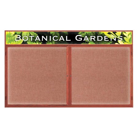 United Visual Products Open Faced Traditional Rounded Corkboard UV641ARC-SATIN-BUFF
